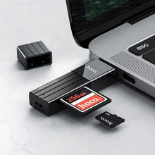 Заредете изображение във визуализатора на галерията – HOCO четец на карти 2в1 USB A 3.0 HB20 черен
