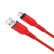 Заредете изображение във визуализатора на галерията – HOCO кабел USB A към Micro USB 2,4A X59 1 м червен
