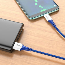 Заредете изображение във визуализатора на галерията – Кабел Hoco USB A to Type C 3A X70 1 m син
