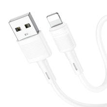 Заредете изображение във визуализатора на галерията – Кабел Hoco USB A to Lightning 2,4A X83 1 m бял
