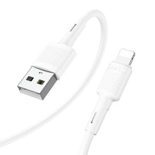Заредете изображение във визуализатора на галерията – Кабел Hoco USB A to Lightning 2,4A X83 1 m бял
