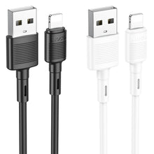 Заредете изображение във визуализатора на галерията – Кабел Hoco USB A to Lightning 2,4A X83 1 m бял
