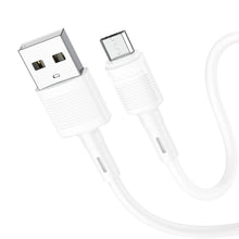 Заредете изображение във визуализатора на галерията – Кабел Hoco USB to Micro 2,4A X83 1 m бял
