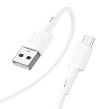 Заредете изображение във визуализатора на галерията – Кабел Hoco USB to Micro 2,4A X83 1 m бял
