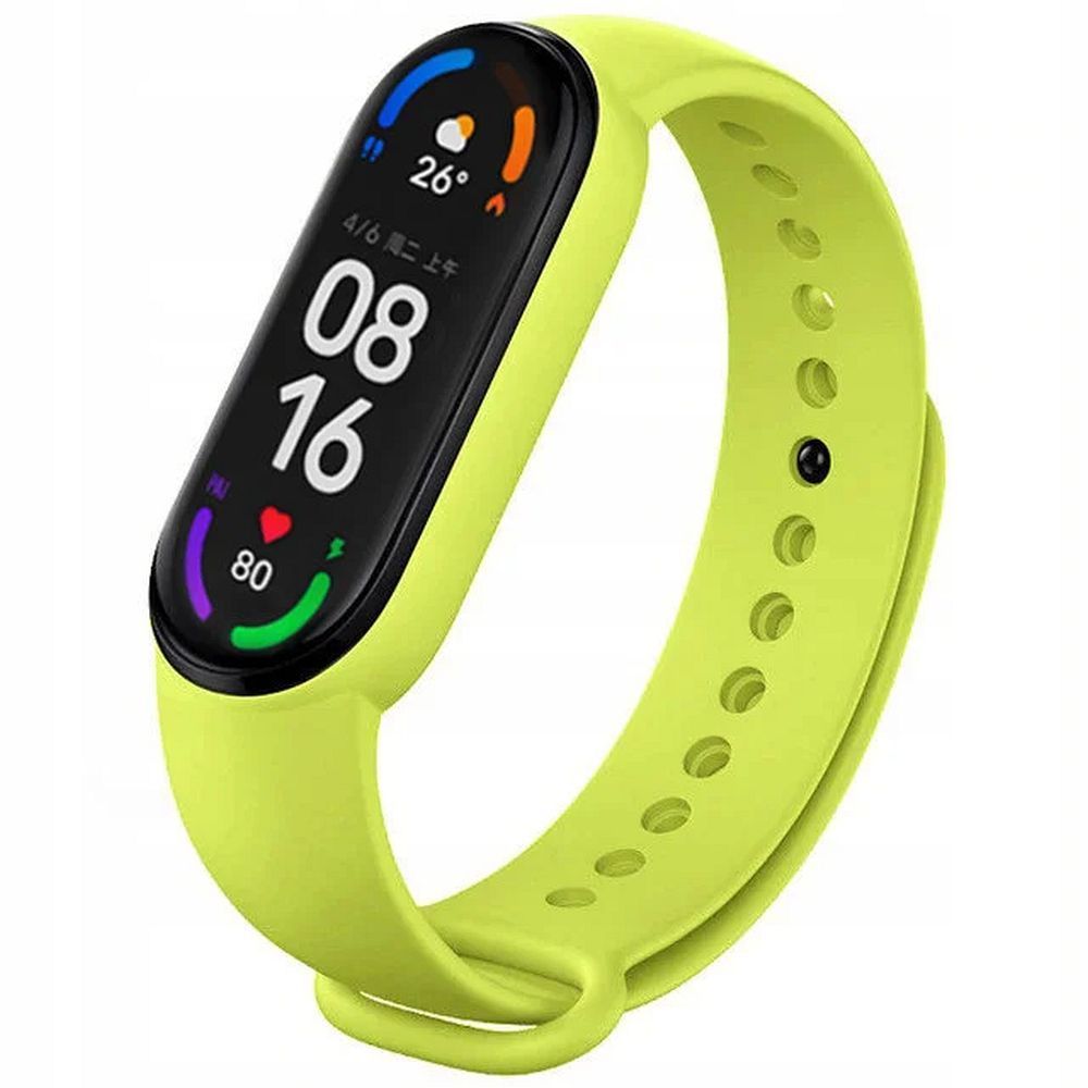 Силиконова каишка за XIAOMI Mi Band 5 / 6 / 7 зелена (05)