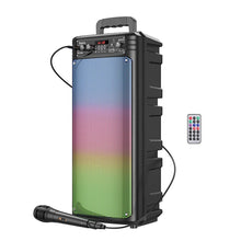 Заредете изображение във визуализатора на галерията – Безжична колонка HOCO (bluetooth) + wire microphone BS52 черен
