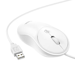 HOCO кабелна мишка USB A GM13 1,5 м бял
