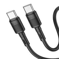 Кабел Hoco Type C to Type C PD 3A 60W X83 1 m черен