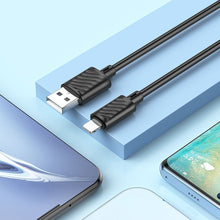 Заредете изображение във визуализатора на галерията – Кабел Hoco USB A to Lightning 2,4A X88 1 m черен
