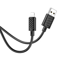 Заредете изображение във визуализатора на галерията – Кабел Hoco USB A to Lightning 2,4A X88 1 m черен

