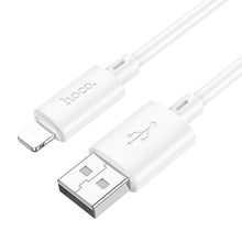 Заредете изображение във визуализатора на галерията – Кабел Hoco USB A to Lightning 2,4A X88 1 m бял
