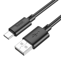 Кабел Hoco USB A to Type C 3A X88 1 m черен