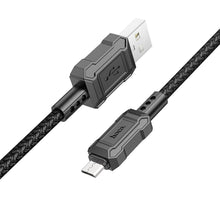 Заредете изображение във визуализатора на галерията – EOL Кабел Hoco USB A to Micro USB 2,4A X94 1 m черен
