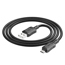 Заредете изображение във визуализатора на галерията – EOL Кабел Hoco USB A to Micro USB 2,4A X94 1 m черен
