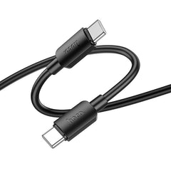 Кабел Hoco Type C to Type C PD 3A 60W X96 1 m черен