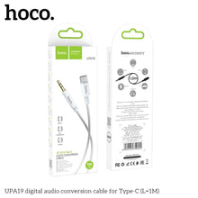Заредете изображение във визуализатора на галерията – Кабел Hoco AUX Jack 3,5 mm to Type C UPA19 1 m сребрист
