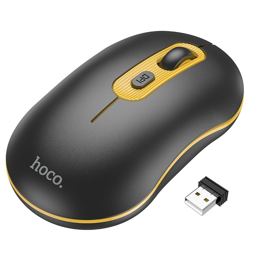 HOCO безжична компютърна мишка 2,4G 1600 dpi GM21 черен