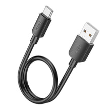 Заредете изображение във визуализатора на галерията – Кабел Hoco USB A to Type C PD 2,4A 27W X96 0,25 m черен
