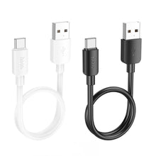 Заредете изображение във визуализатора на галерията – Кабел Hoco USB A to Type C PD 2,4A 27W X96 0,25 m черен
