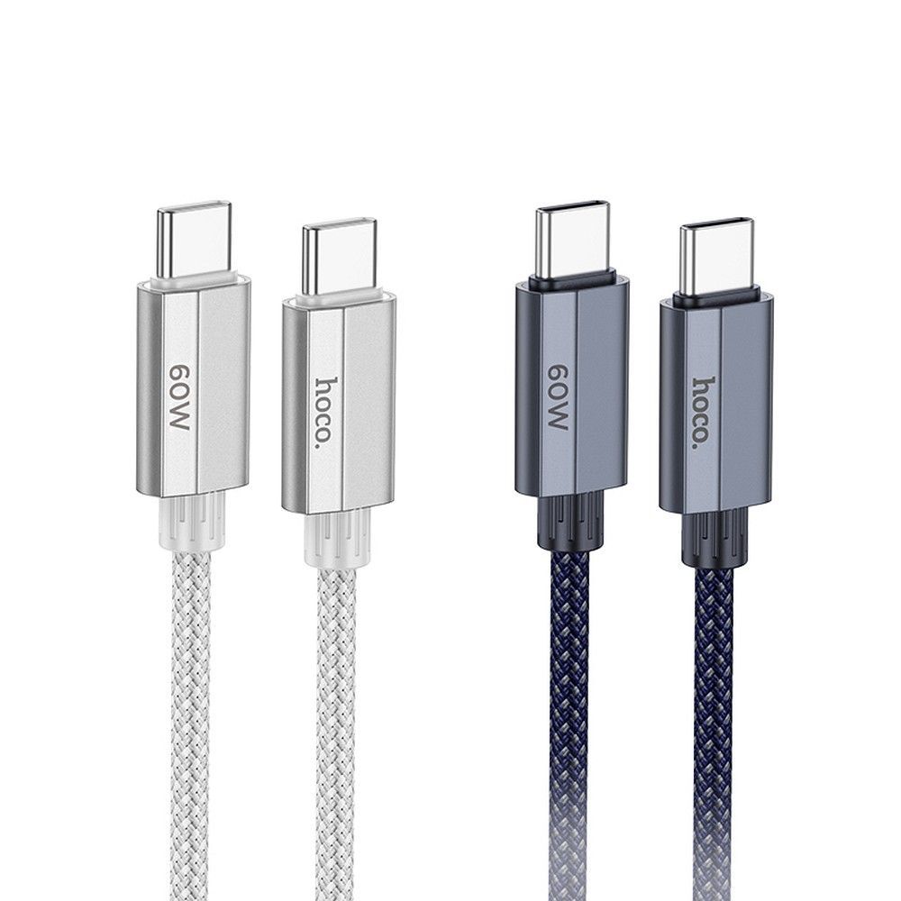 Кабел Hoco Type C to Type C PD QC3.0 3A 60W U134 1,2 m сив – TopMag