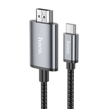 Заредете изображение във визуализатора на галерията – Кабел Hoco Type C to HDMI 4K 30Hz UA27 2 m metal сив

