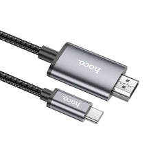 Заредете изображение във визуализатора на галерията – Кабел Hoco Type C to HDMI 4K 30Hz UA27 2 m metal сив
