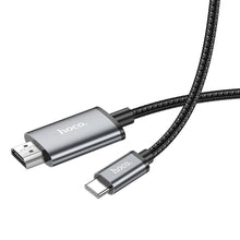 Заредете изображение във визуализатора на галерията – Кабел Hoco Type C to HDMI 4K 30Hz UA27 2 m metal сив
