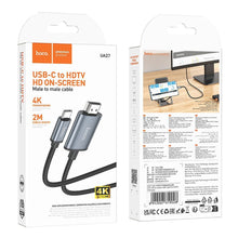 Заредете изображение във визуализатора на галерията – Кабел Hoco Type C to HDMI 4K 30Hz UA27 2 m metal сив
