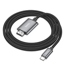Заредете изображение във визуализатора на галерията – Кабел Hoco Type C to HDMI 4K 30Hz UA27 2 m metal сив
