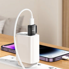 Заредете изображение във визуализатора на галерията – HOCO адаптер OTG USB A (мъжки) към Type C (женски) 3A UA31D черен

