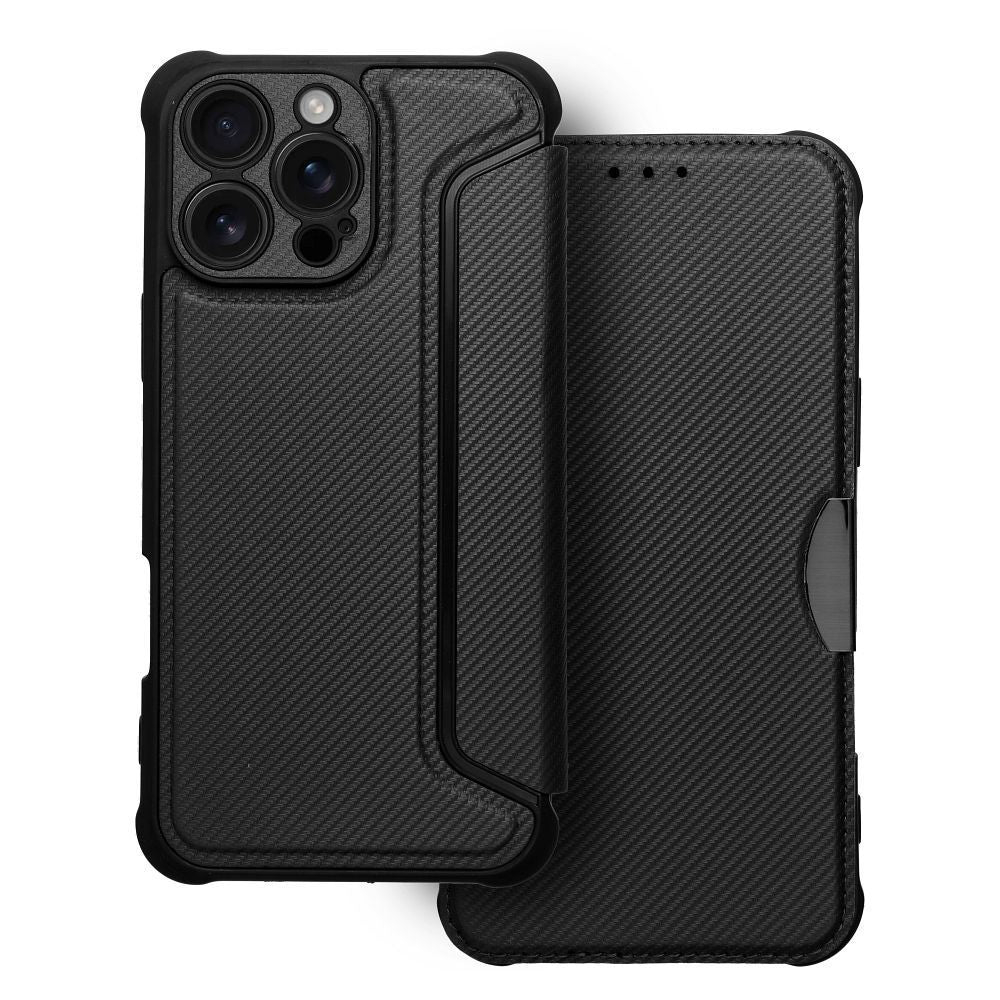 Калъф тип книга RAZOR за IPHONE 16 Pro Max черен