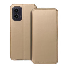 Заредете изображение във визуализатора на галерията – Калъф тип книга DUAL POCKET за MOTOROLA G35 5G златист
