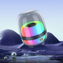 Заредете изображение във визуализатора на галерията – HOCO wireless speaker with colorful luminous BS58 black night

