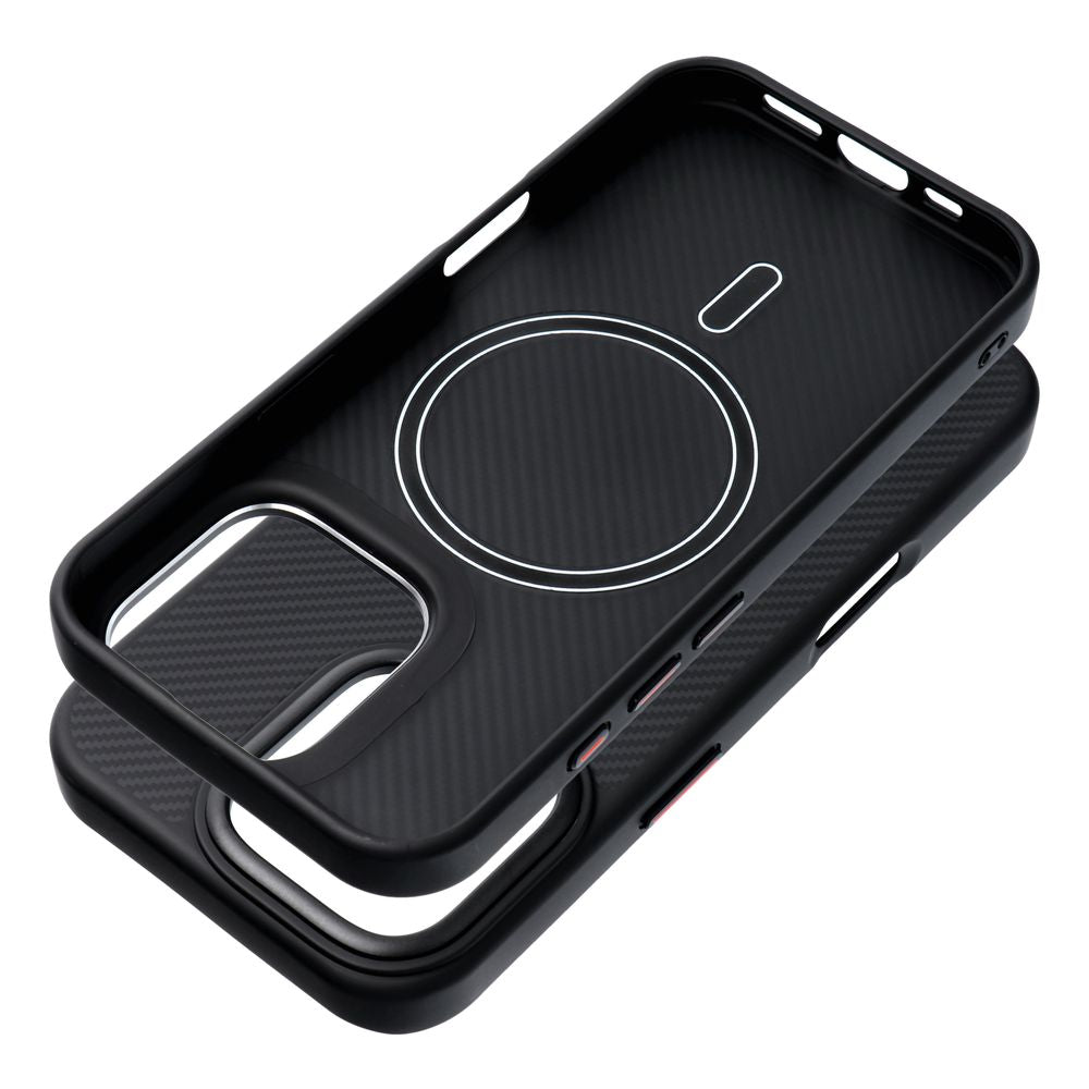 Carbon Elite Mag Cover compatible with MagSafe for IPHONE 16 black