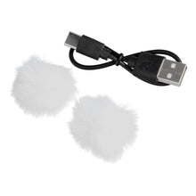 Заредете изображение във визуализатора на галерията – Wireless lavalier microphone Lightning double with long hair (2 in set) K1 white
