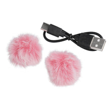 Заредете изображение във визуализатора на галерията – Wireless lavalier microphone Type C double with long hair (2 in set) K1 pink
