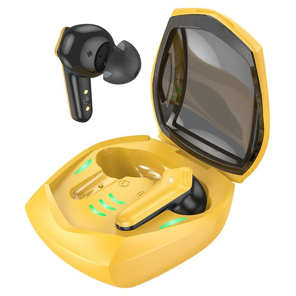 Безжични слушалки HOCO (bluetooth) TWS EW28 жълт