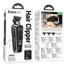 Заредете изображение във визуализатора на галерията – HOCO electric hair clipper with digital display HP23 black

