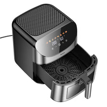 Заредете изображение във визуализатора на галерията – HOCO Air Fryer with touch screen and window 8L 1700W HE21 black
