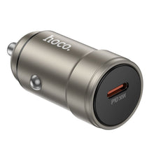 Заредете изображение във визуализатора на галерията – HOCO car charger Type C PD QC 30W Z57 metal gray
