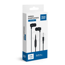 Заредете изображение във визуализатора на галерията – BLUE STAR wire earphones Jack 3,5 mm with microphone PA-E67 1,2 m white
