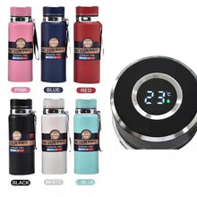 Заредете изображение във визуализатора на галерията – Water bottle with with display LED showing temperature 1000 ml black
