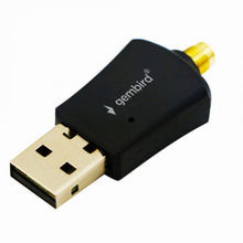Заредете изображение във визуализатора на галерията – GEMBIRD network card USB A with detachable antenna WiFi WNP-UA300P-02 black
