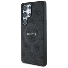 Заредете изображение във визуализатора на галерията – Оригинален гръб GUESS за SAMSUNG S25 Ultra GUHMS25LG4GFRK (Magnetic PU 4G Ring Classic Logo) черен
