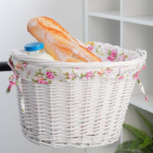 Заредете изображение във визуализатора на галерията – Willow basket with printing fabric FSBKT-037-1 white
