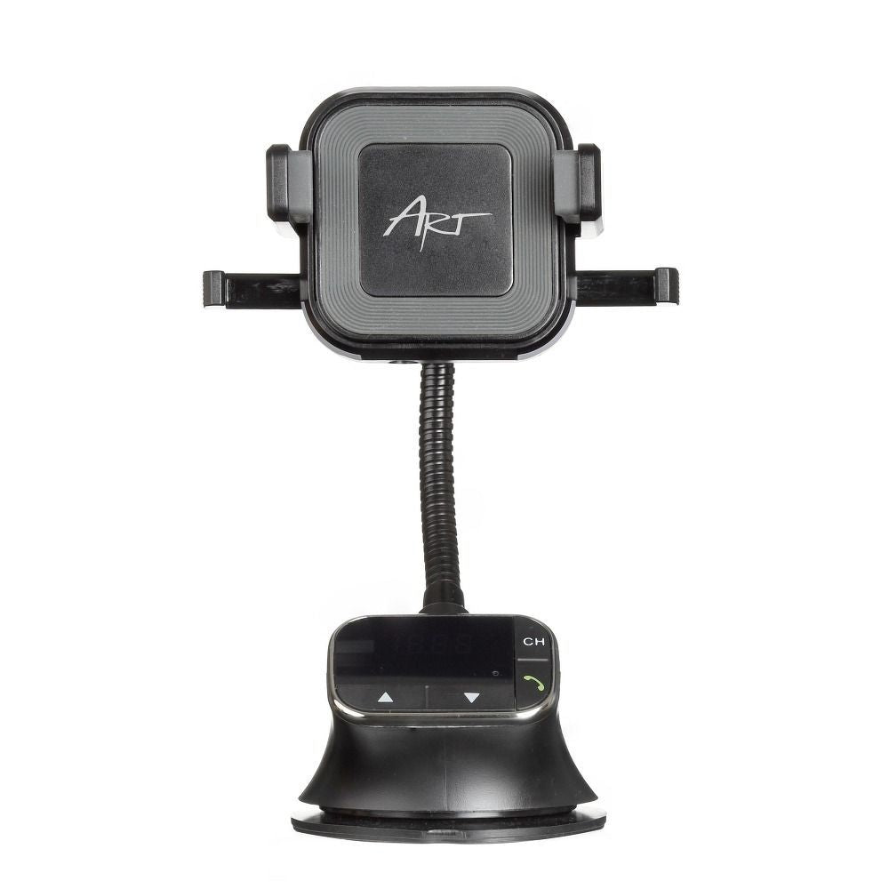стойка за кола 4in1 (transmiter fm + wireles charger 10w + car speaker) mp3tr fm-09