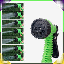 Заредете изображение във визуализатора на галерията – Flexible garden hose extensible with nozzle 2,5 - 7,5 m RC-K-1438 green
