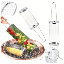 Заредете изображение във визуализатора на галерията – Stainless steel round grill basket RC-K-1154

