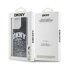 Заредете изображение във визуализатора на галерията – DKNY case for IPHONE 15 Pro Max DKHCP15XLBNAEK (DKNY HC Liquid Glitters W/Arch Logo) black
