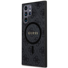Заредете изображение във визуализатора на галерията – Оригинален гръб GUESS за SAMSUNG S24 Ultra compatible with MagSafe GUHMS24LG4GFRK (4G Ring classic logo) черен
